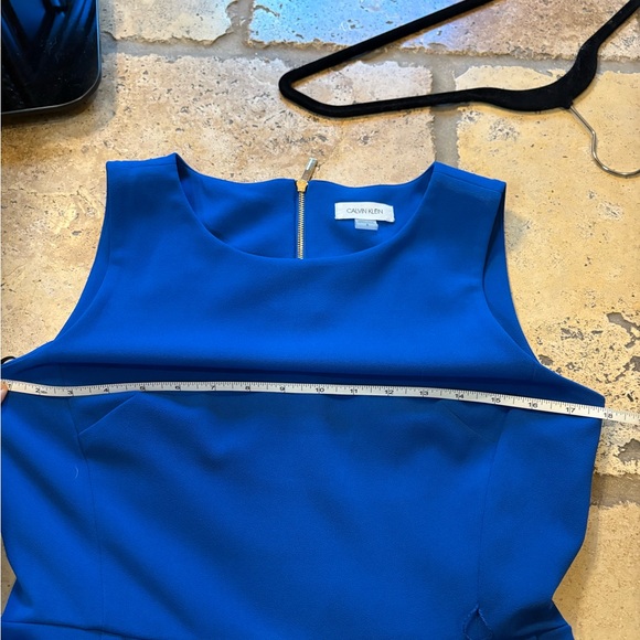 Calvin Klein Blue Ruffle Sleeveless Dress - Picture 13 of 14